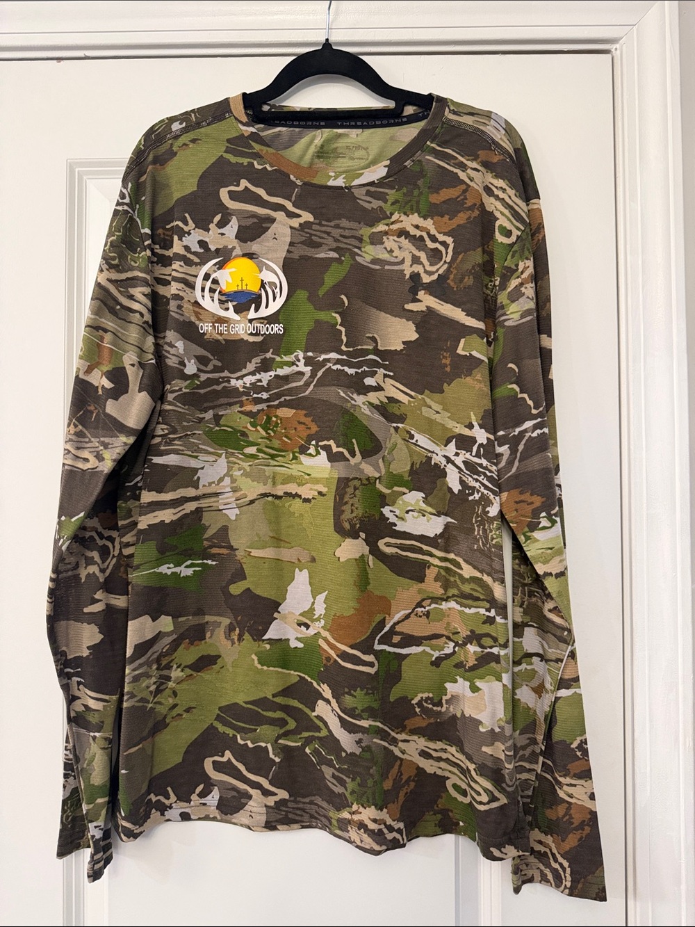 Men's Long Sleeve Camo Performance Shirt - Green, Brown, Tan- Under Armour